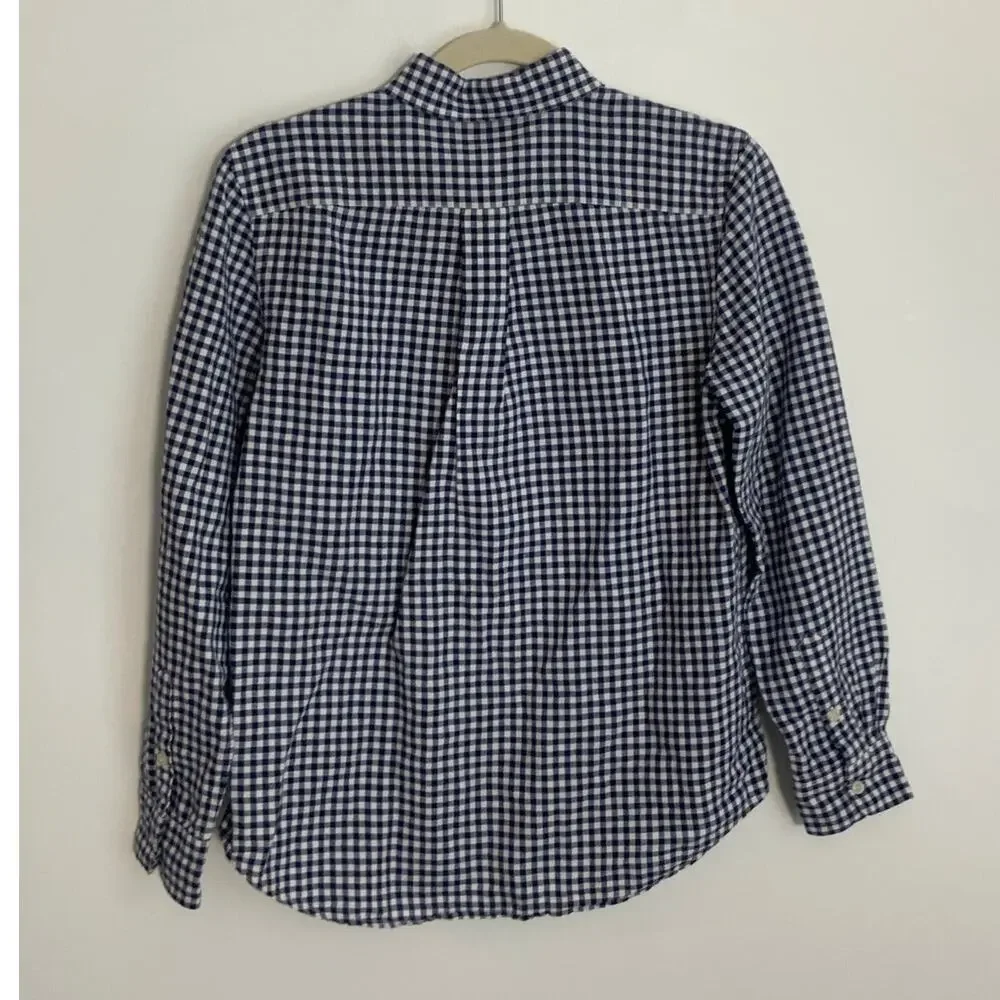 Ralph Lauren Boys Navy and white Gingham button down size large